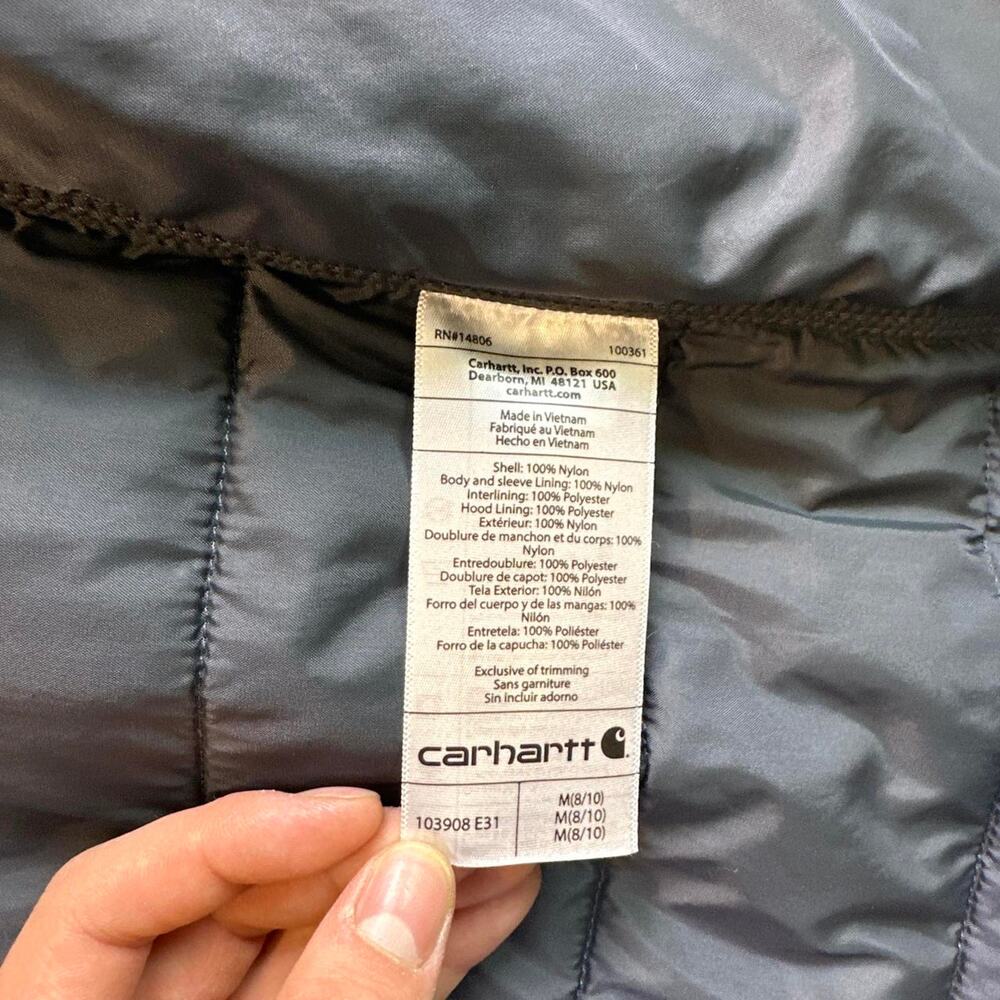 Carhartt Rain Defender Sherpa Lined Jacket Women’s M Hooded Workwear Embroidered - Picture 6 of 8